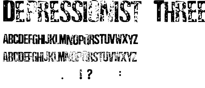 Depressionist Three font